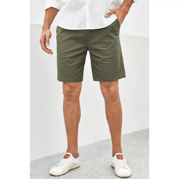 JMIERR Mens Casual Shorts - Cotton Drawstring Summer Beach Stretch Twill Chino Golf Shorts
