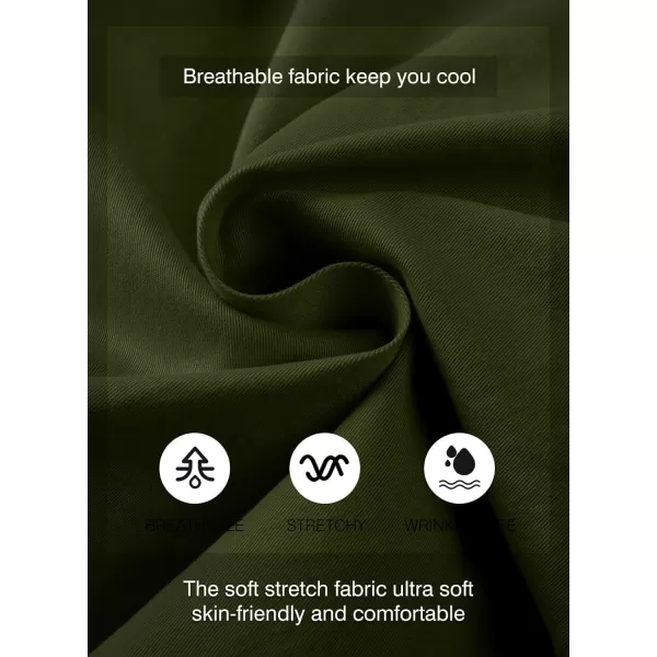 JMIERR Mens Casual Shorts - Cotton Drawstring Summer Beach Stretch Twill Chino Golf Shorts