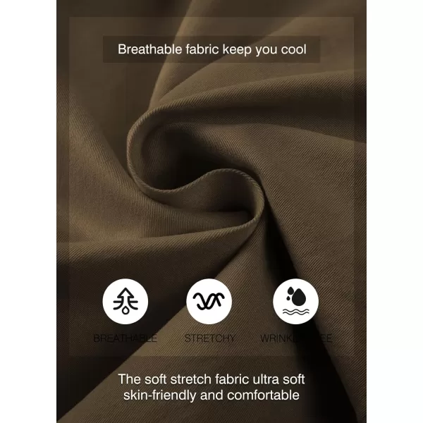 JMIERR Mens Casual Shorts - Cotton Drawstring Summer Beach Stretch Twill Chino Golf Shorts