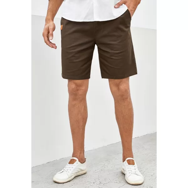 JMIERR Mens Casual Shorts - Cotton Drawstring Summer Beach Stretch Twill Chino Golf Shorts