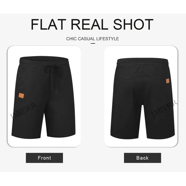 JMIERR Mens Casual Shorts - Cotton Drawstring Summer Beach Stretch Twill Chino Golf Shorts
