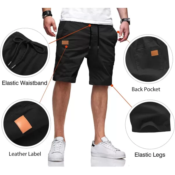 JMIERR Mens Casual Shorts - Cotton Drawstring Summer Beach Stretch Twill Chino Golf Shorts