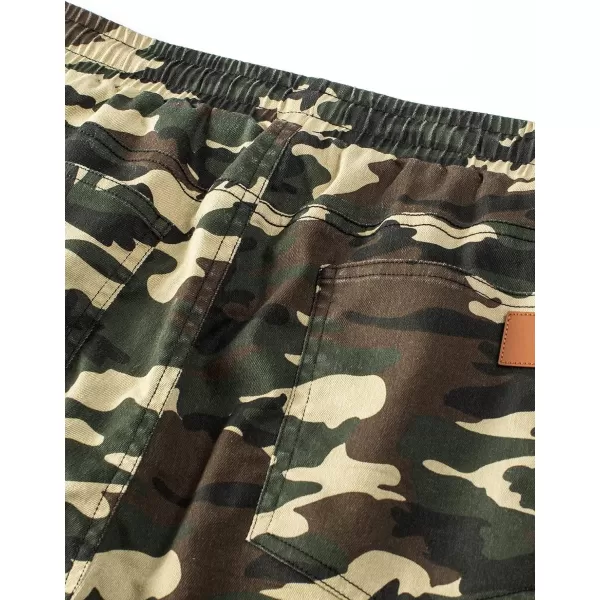 JMIERR Mens Casual Shorts - Cotton Drawstring Summer Beach Stretch Twill Chino Golf Shorts