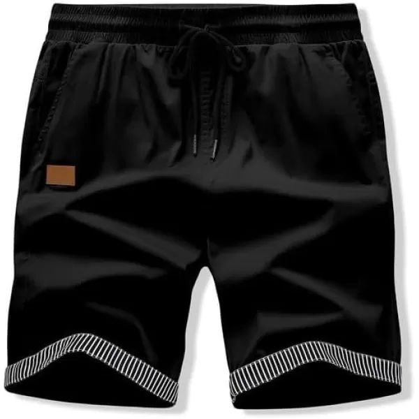 JMIERR Mens Casual Shorts - Cotton Drawstring Summer Beach Stretch Twill Chino Golf Shorts