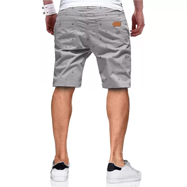 JMIERR Mens Casual Shorts - Cotton Drawstring Summer Beach Stretch Twill Chino Golf Shorts