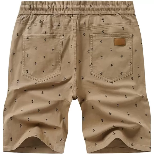 JMIERR Mens Casual Shorts - Cotton Drawstring Summer Beach Stretch Twill Chino Golf Shorts
