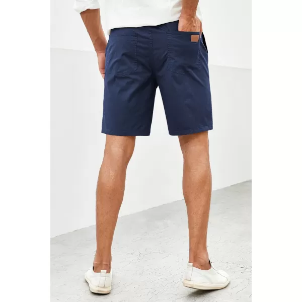 JMIERR Mens Casual Shorts - Cotton Drawstring Summer Beach Stretch Twill Chino Golf Shorts