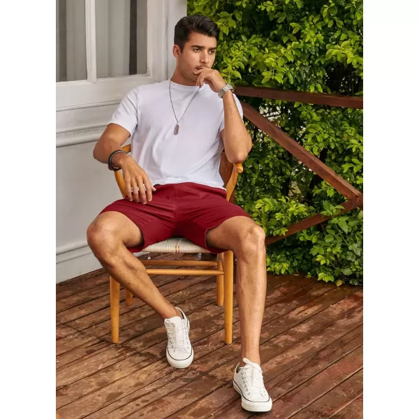 JMIERR Mens Casual Shorts - Cotton Drawstring Summer Beach Stretch Twill Chino Golf Shorts