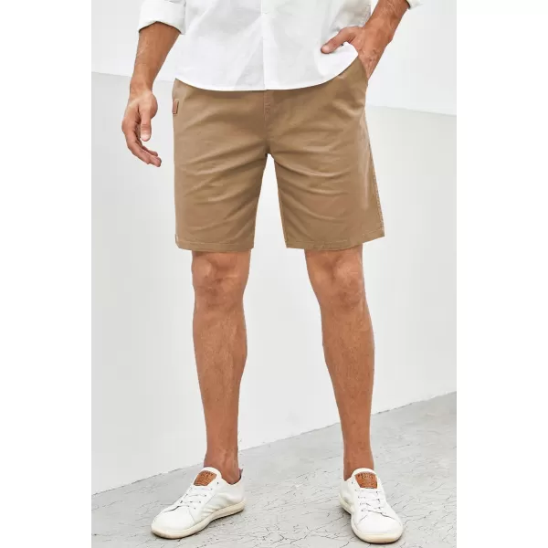 JMIERR Mens Casual Shorts - Cotton Drawstring Summer Beach Stretch Twill Chino Golf Shorts