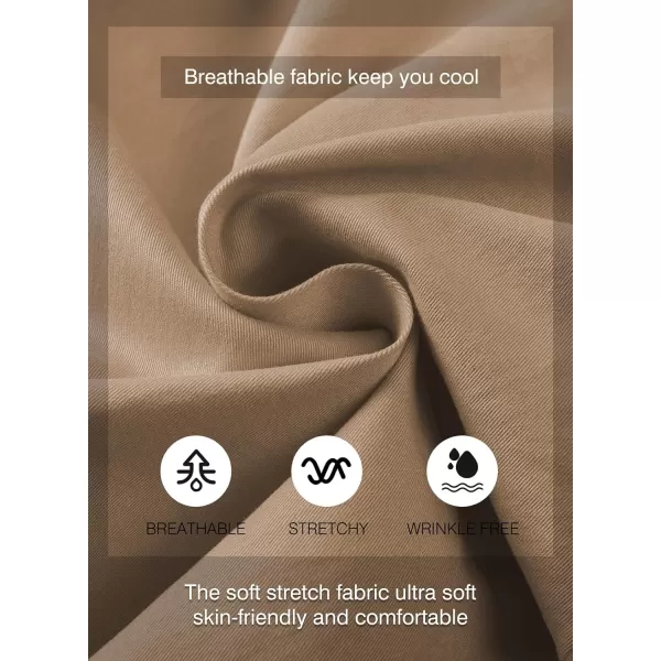JMIERR Mens Casual Shorts - Cotton Drawstring Summer Beach Stretch Twill Chino Golf Shorts