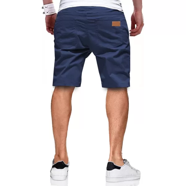 JMIERR Mens Casual Shorts - Cotton Drawstring Summer Beach Stretch Twill Chino Golf Shorts