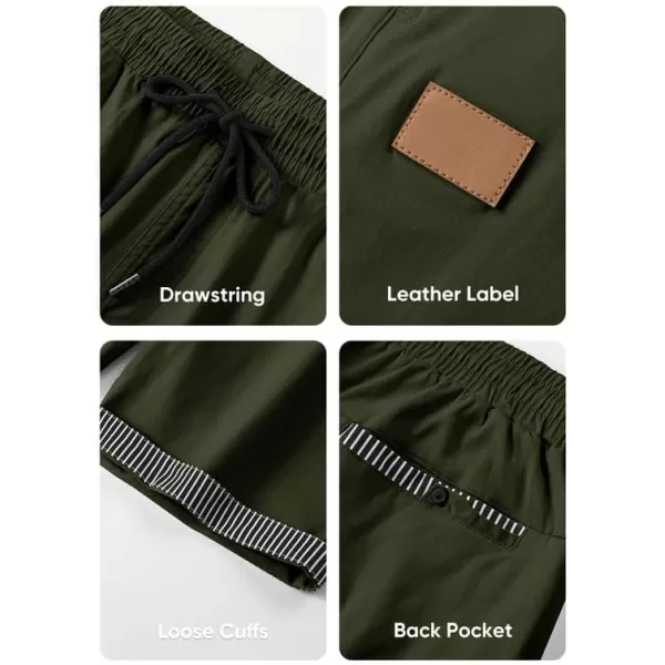 JMIERR Mens Casual Shorts - Cotton Drawstring Summer Beach Stretch Twill Chino Golf Shorts