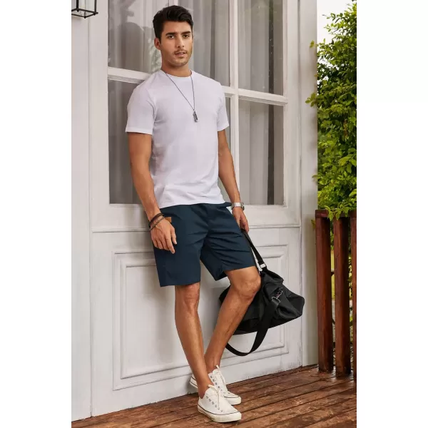 JMIERR Mens Casual Shorts - Cotton Drawstring Summer Beach Stretch Twill Chino Golf Shorts