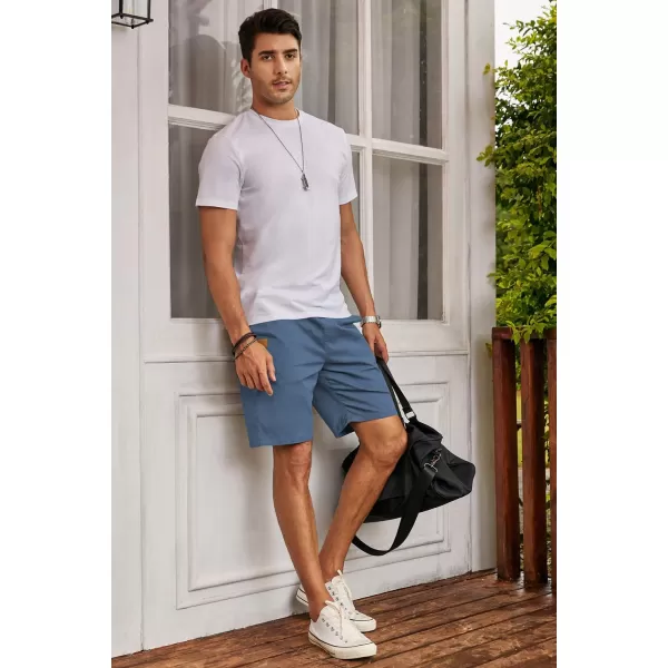 JMIERR Mens Casual Shorts - Cotton Drawstring Summer Beach Stretch Twill Chino Golf Shorts