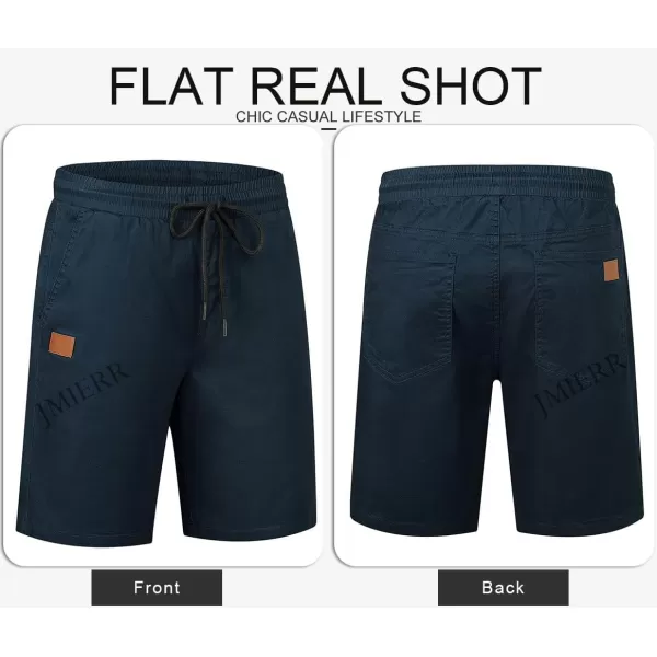 JMIERR Mens Casual Shorts - Cotton Drawstring Summer Beach Stretch Twill Chino Golf Shorts