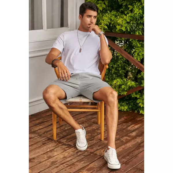 JMIERR Mens Casual Shorts - Cotton Drawstring Summer Beach Stretch Twill Chino Golf Shorts