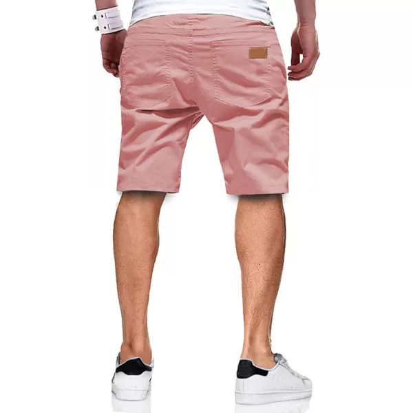 JMIERR Mens Casual Shorts - Cotton Drawstring Summer Beach Stretch Twill Chino Golf Shorts