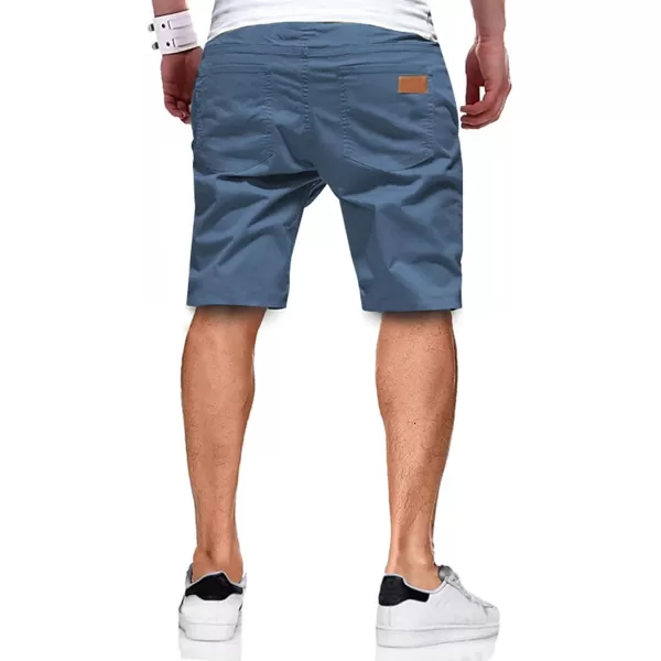 JMIERR Mens Casual Shorts - Cotton Drawstring Summer Beach Stretch Twill Chino Golf Shorts