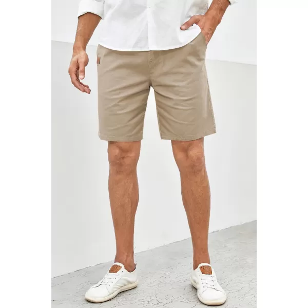 JMIERR Mens Casual Shorts - Cotton Drawstring Summer Beach Stretch Twill Chino Golf Shorts