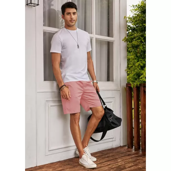 JMIERR Mens Casual Shorts - Cotton Drawstring Summer Beach Stretch Twill Chino Golf Shorts