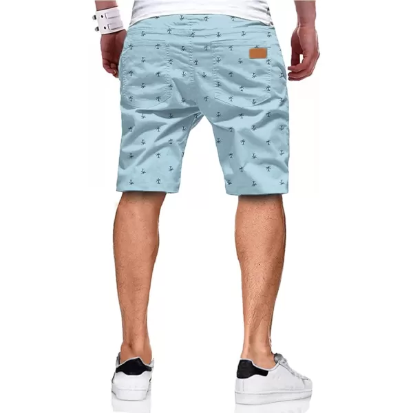 JMIERR Mens Casual Shorts - Cotton Drawstring Summer Beach Stretch Twill Chino Golf Shorts
