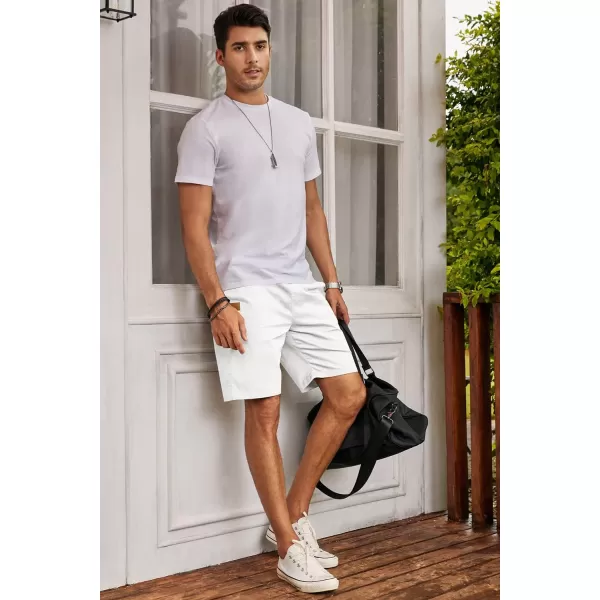 JMIERR Mens Casual Shorts - Cotton Drawstring Summer Beach Stretch Twill Chino Golf Shorts