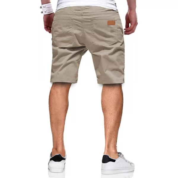 JMIERR Mens Casual Shorts - Cotton Drawstring Summer Beach Stretch Twill Chino Golf Shorts