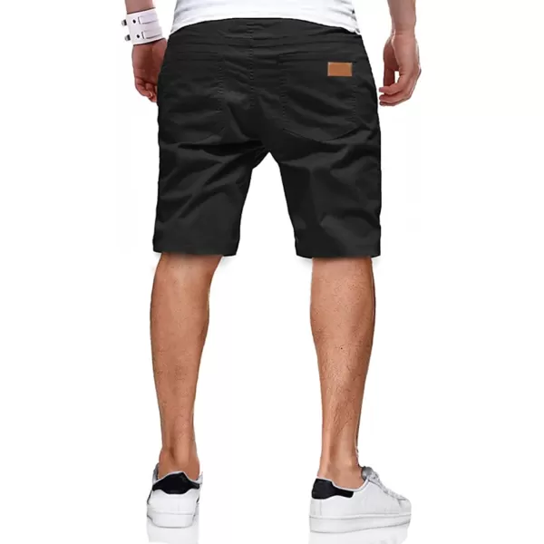 JMIERR Mens Casual Shorts - Cotton Drawstring Summer Beach Stretch Twill Chino Golf Shorts