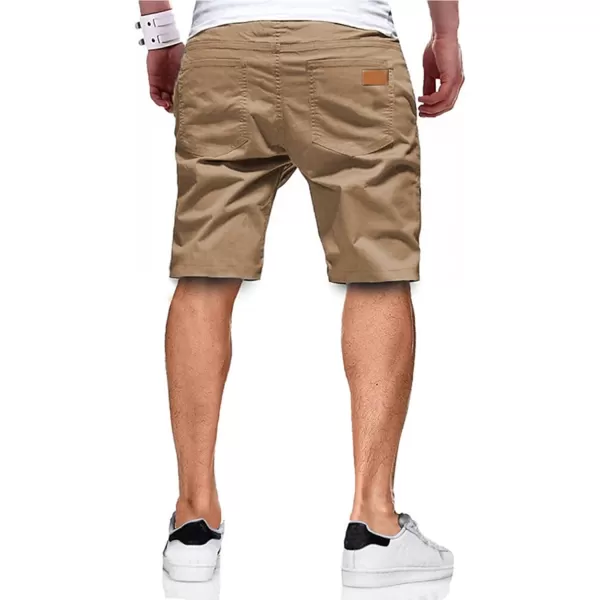 JMIERR Mens Casual Shorts - Cotton Drawstring Summer Beach Stretch Twill Chino Golf Shorts