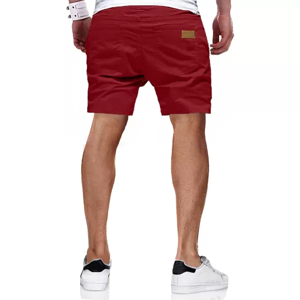 JMIERR Mens Casual Shorts - Cotton Drawstring Summer Beach Stretch Twill Chino Golf Shorts with Pockets
