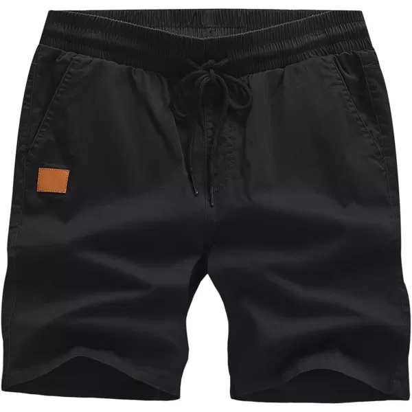 JMIERR Mens Casual Shorts - Cotton Drawstring Summer Beach Stretch Twill Chino Golf Shorts with Pockets