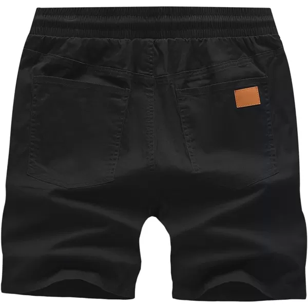 JMIERR Mens Casual Shorts - Cotton Drawstring Summer Beach Stretch Twill Chino Golf Shorts with Pockets