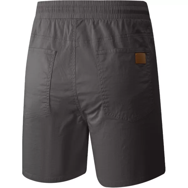 JMIERR Mens Casual Shorts - Cotton Drawstring Summer Beach Stretch Twill Chino Golf Shorts with Pockets