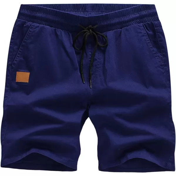 JMIERR Mens Casual Shorts - Cotton Drawstring Summer Beach Stretch Twill Chino Golf Shorts with Pockets