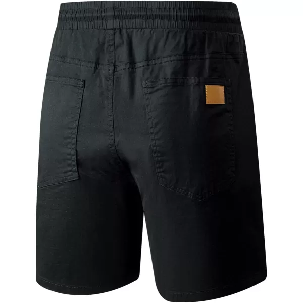 JMIERR Mens Casual Shorts - Cotton Drawstring Summer Beach Stretch Twill Chino Golf Shorts with Pockets