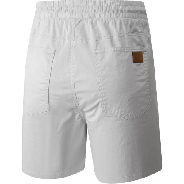 JMIERR Mens Casual Shorts - Cotton Drawstring Summer Beach Stretch Twill Chino Golf Shorts with Pockets