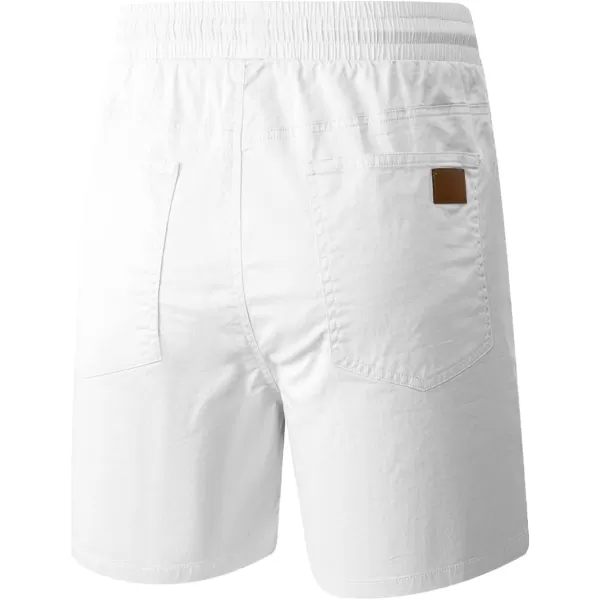 JMIERR Mens Casual Shorts - Cotton Drawstring Summer Beach Stretch Twill Chino Golf Shorts with Pockets