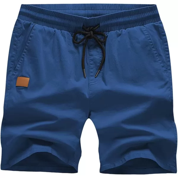 JMIERR Mens Casual Shorts - Cotton Drawstring Summer Beach Stretch Twill Chino Golf Shorts with Pockets