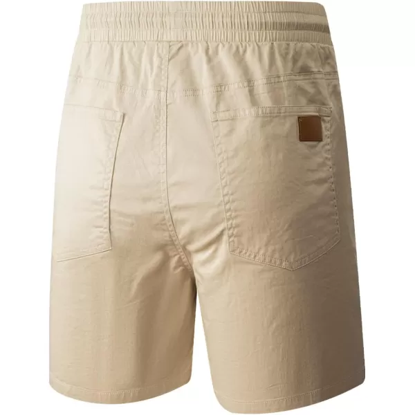 JMIERR Mens Casual Shorts - Cotton Drawstring Summer Beach Stretch Twill Chino Golf Shorts with Pockets