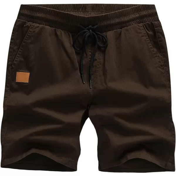 JMIERR Mens Casual Shorts - Cotton Drawstring Summer Beach Stretch Twill Chino Golf Shorts with Pockets