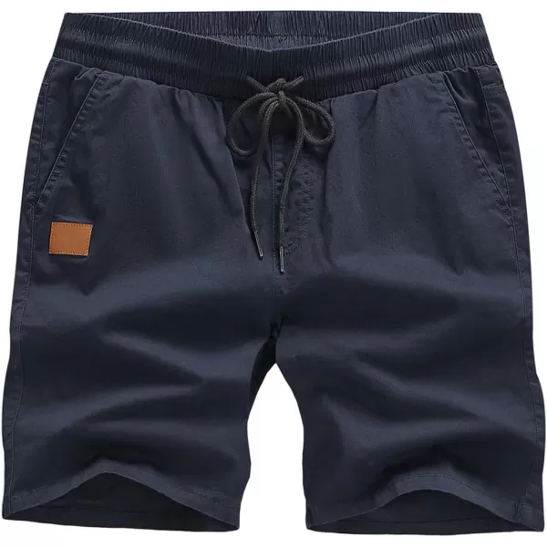 JMIERR Mens Casual Shorts - Cotton Drawstring Summer Beach Stretch Twill Chino Golf Shorts with Pockets
