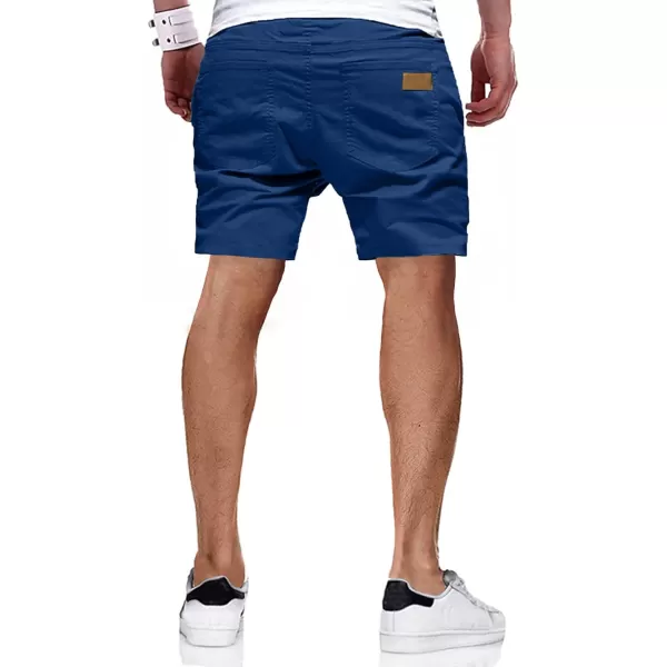 JMIERR Mens Casual Shorts - Cotton Drawstring Summer Beach Stretch Twill Chino Golf Shorts with Pockets