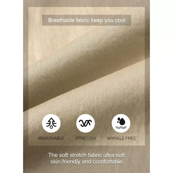 JMIERR Mens Casual Shorts - Cotton Drawstring Summer Beach Stretch Twill Chino Golf Shorts with Pockets
