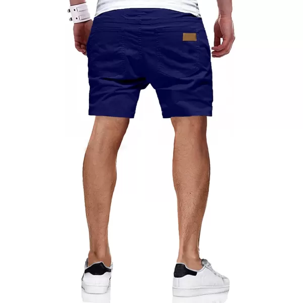 JMIERR Mens Casual Shorts - Cotton Drawstring Summer Beach Stretch Twill Chino Golf Shorts with Pockets