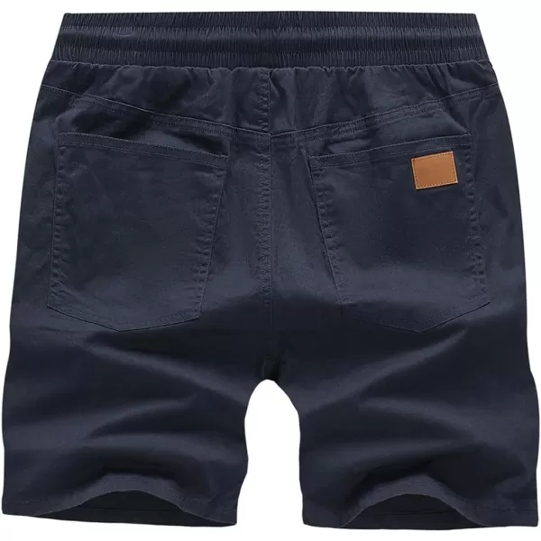 JMIERR Mens Casual Shorts - Cotton Drawstring Summer Beach Stretch Twill Chino Golf Shorts with Pockets