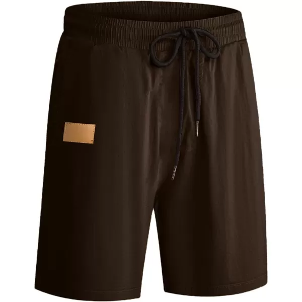 JMIERR Mens Casual Shorts - Cotton Drawstring Summer Beach Stretch Twill Chino Golf Shorts with Pockets