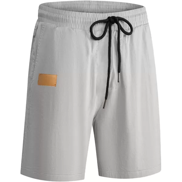 JMIERR Mens Casual Shorts - Cotton Drawstring Summer Beach Stretch Twill Chino Golf Shorts with Pockets