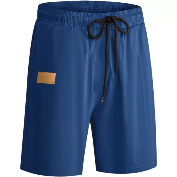 JMIERR Mens Casual Shorts - Cotton Drawstring Summer Beach Stretch Twill Chino Golf Shorts with Pockets
