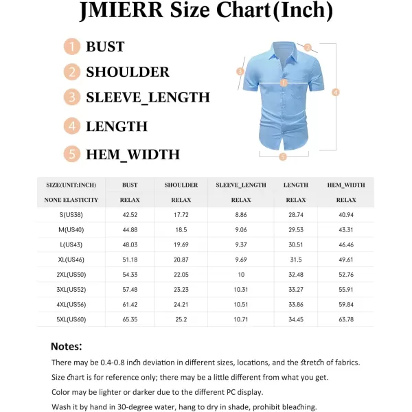 JMIERR Men's Casual Stylish Short Sleeve Button-Up Striped Dress Shirts Cotton Beach Shirt