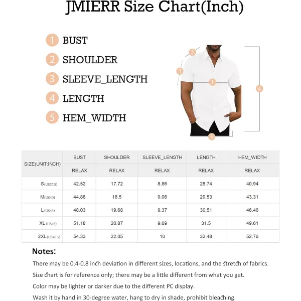 JMIERR Men's Casual Stylish Short Sleeve Button-Up Striped Dress Shirts Cotton Beach Shirt